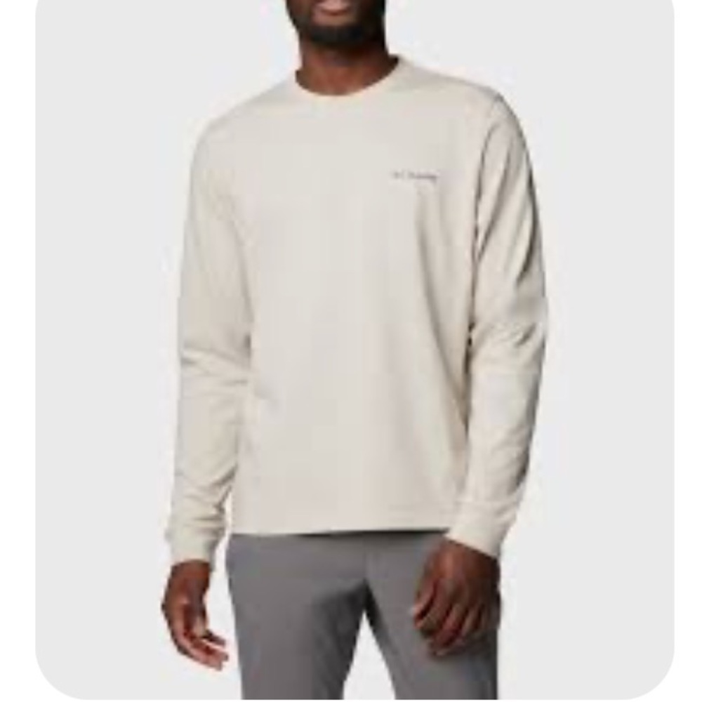 Columbia Men's Off-White Long Sleeve Tee